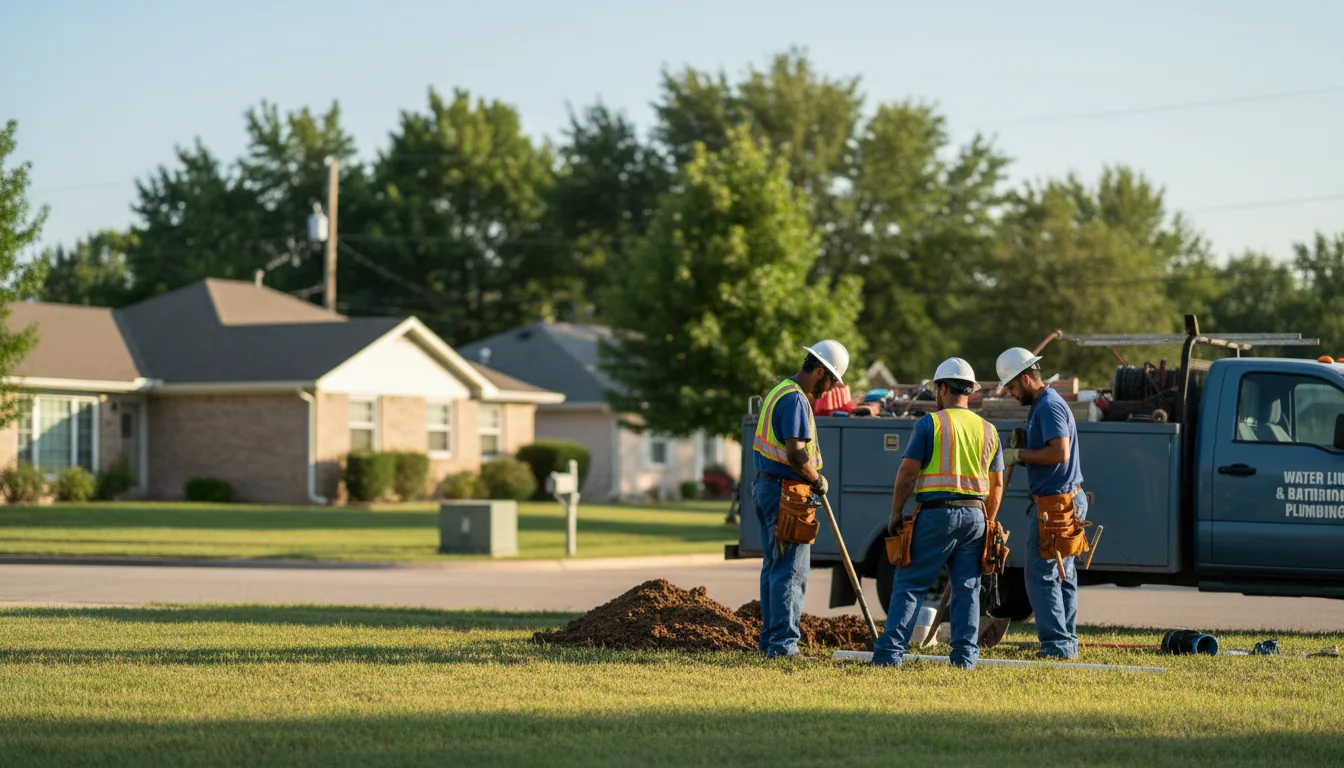 Residential water line and bathroom plumbing service in Meadow Lands, PA